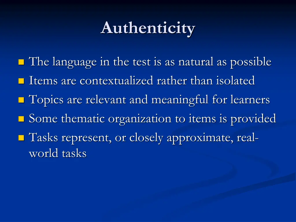authenticity