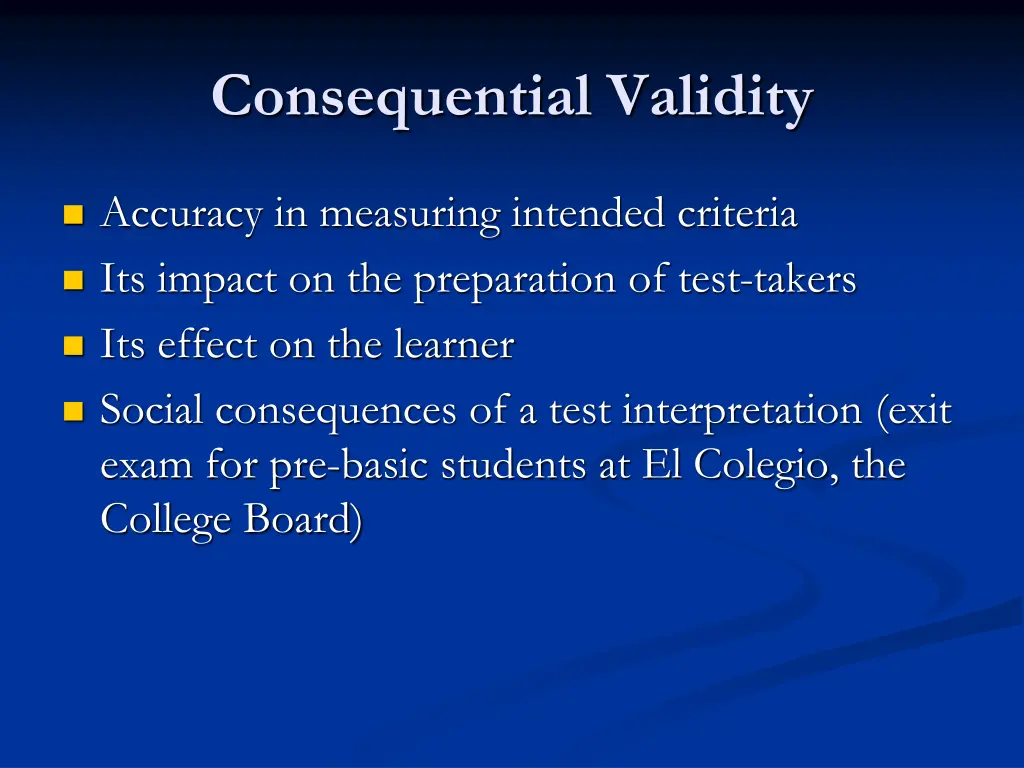 consequential validity