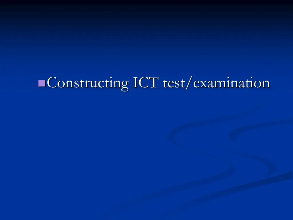 constructing ict test examination