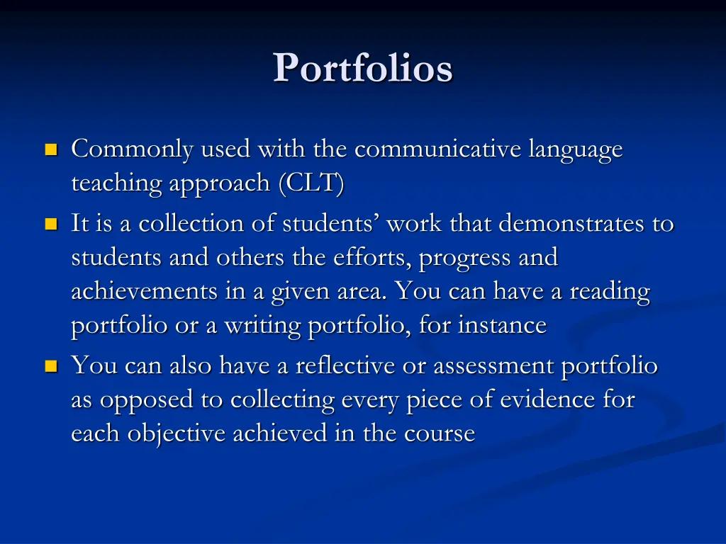 portfolios
