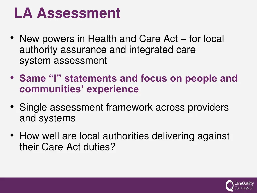 la assessment