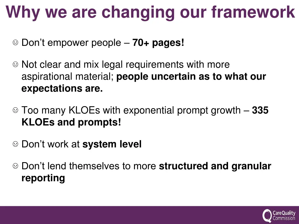 why we are changing our framework 1