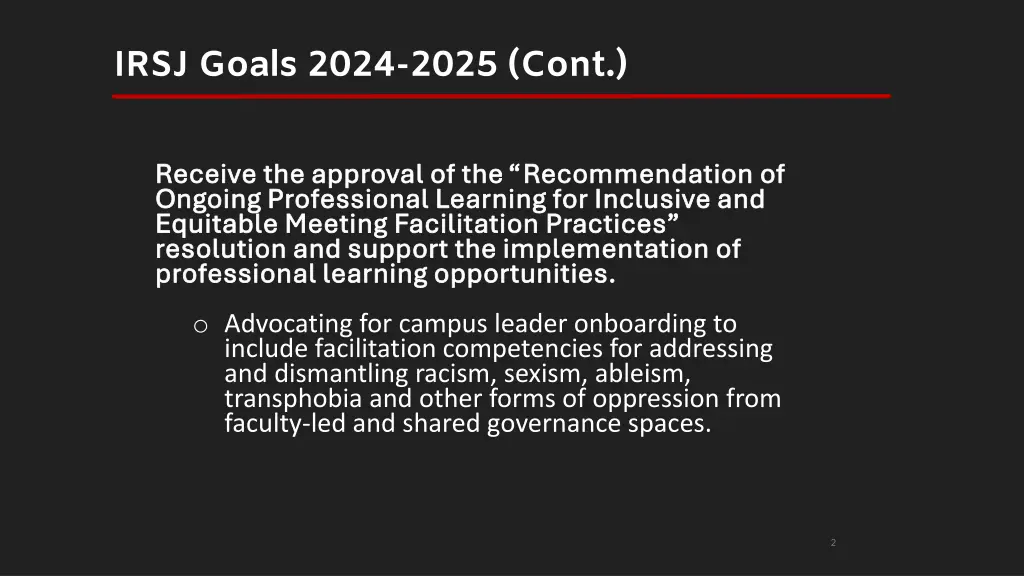 irsj goals 2024 2025 cont