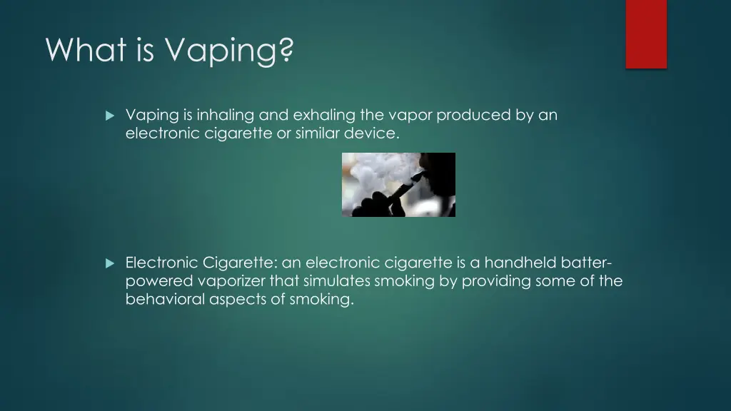 what is vaping