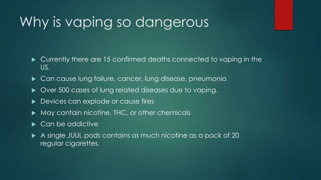 why is vaping so dangerous