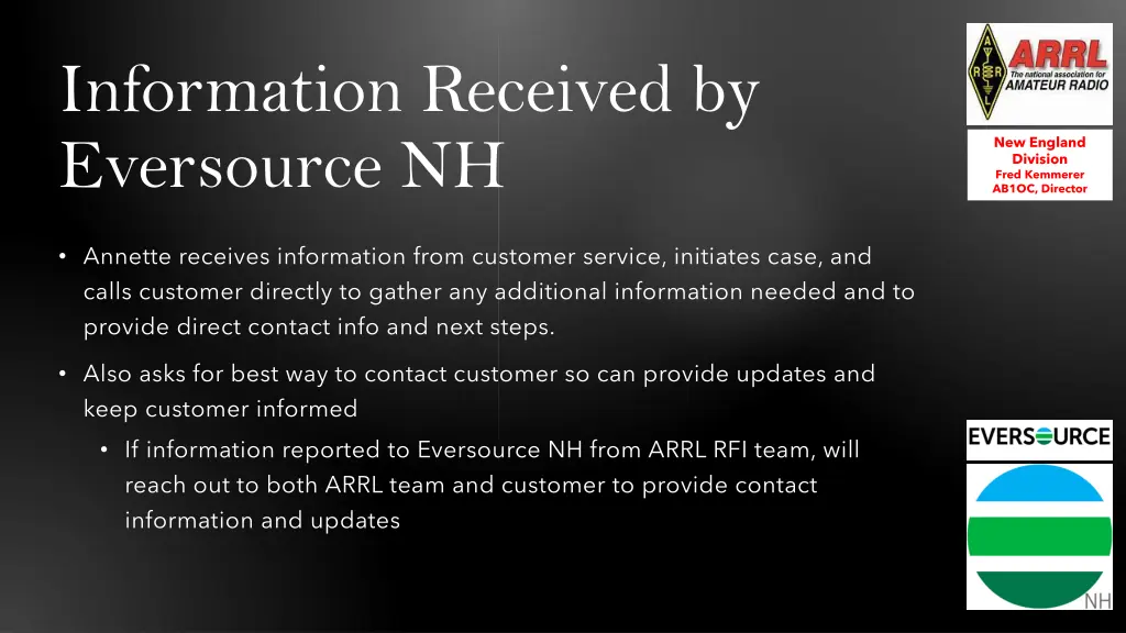 information received by eversource nh