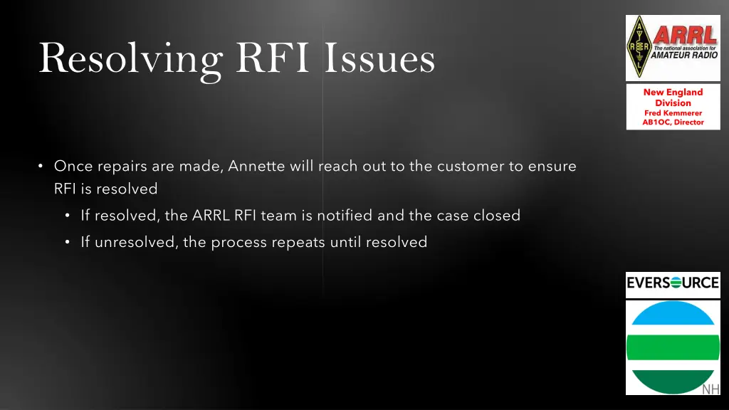 resolving rfi issues