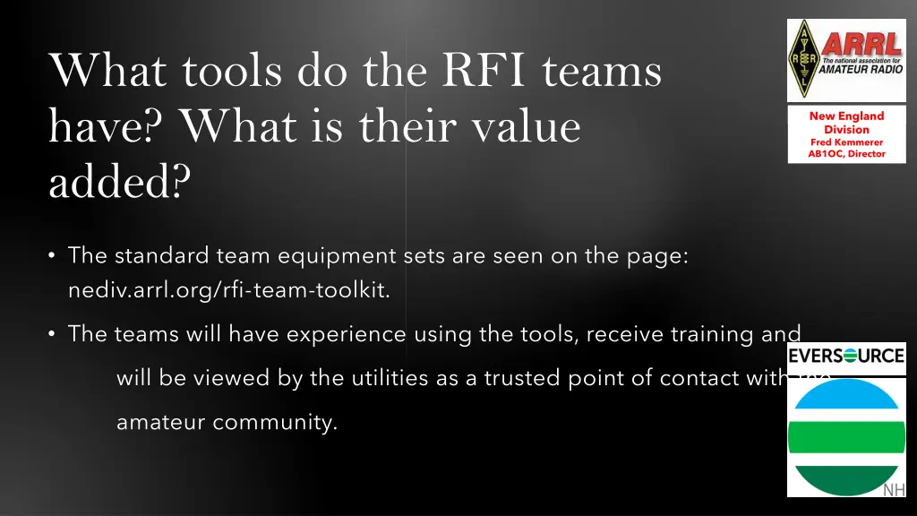 what tools do the rfi teams have what is their