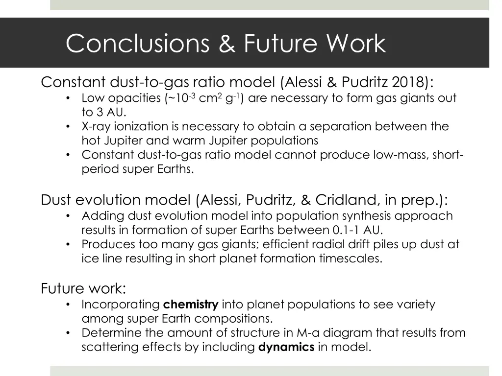 conclusions future work