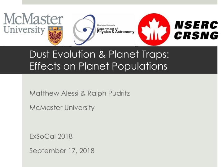 dust evolution planet traps effects on planet