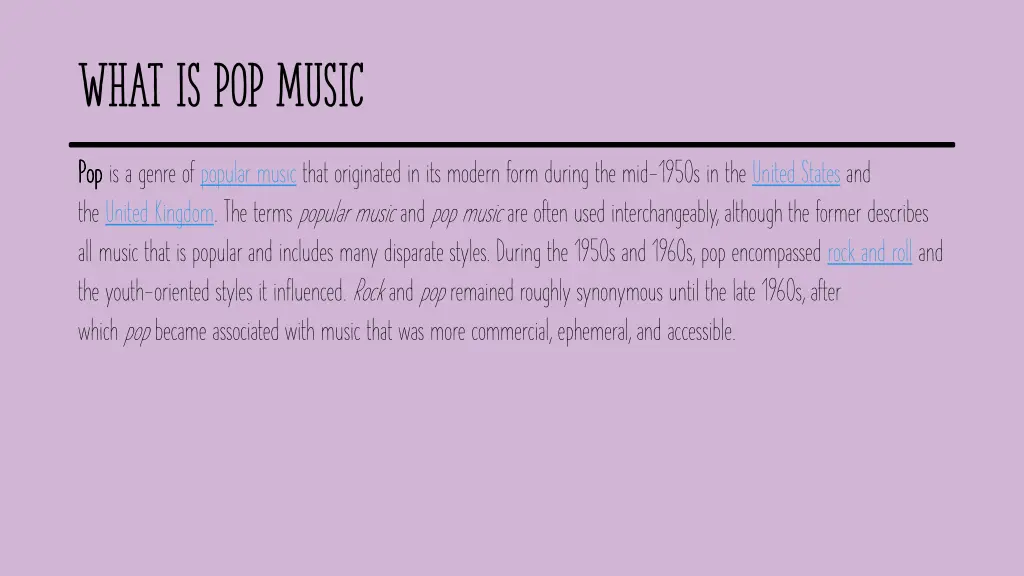what is pop music