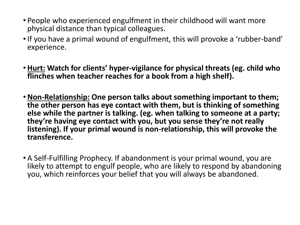 people who experienced engulfment in their
