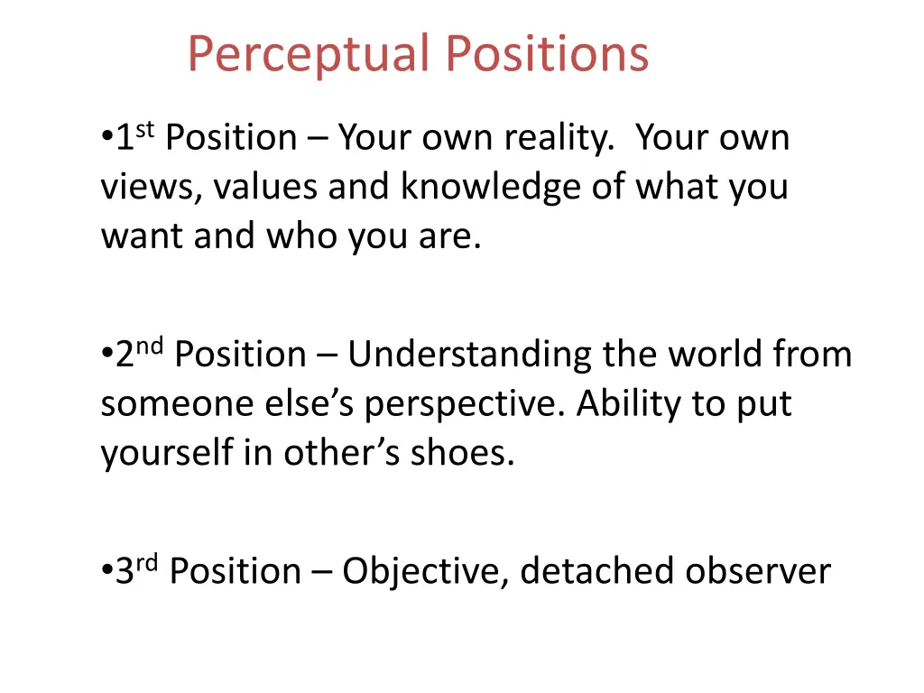 perceptual positions
