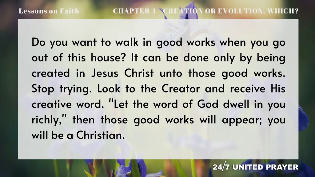 lessons on faith 11