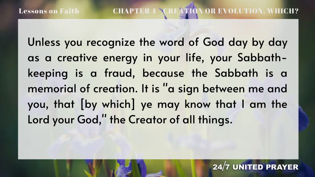 lessons on faith 8