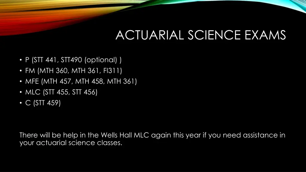 actuarial science exams