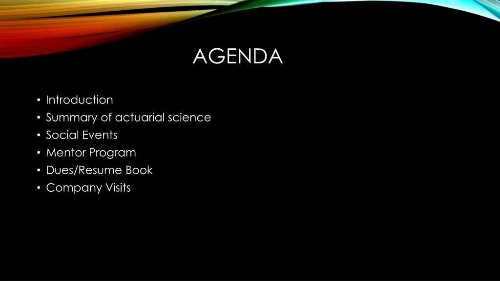 agenda