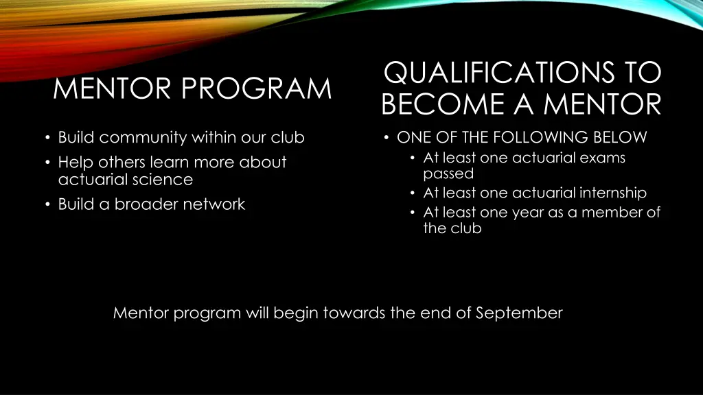qualifications to become a mentor