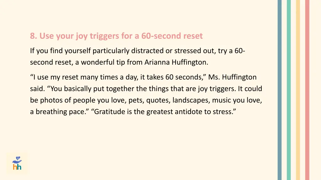 8 use your joy triggers for a 60 second reset