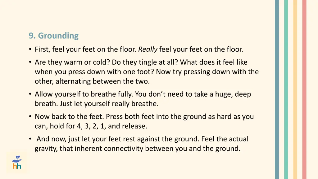 9 grounding first feel your feet on the floor
