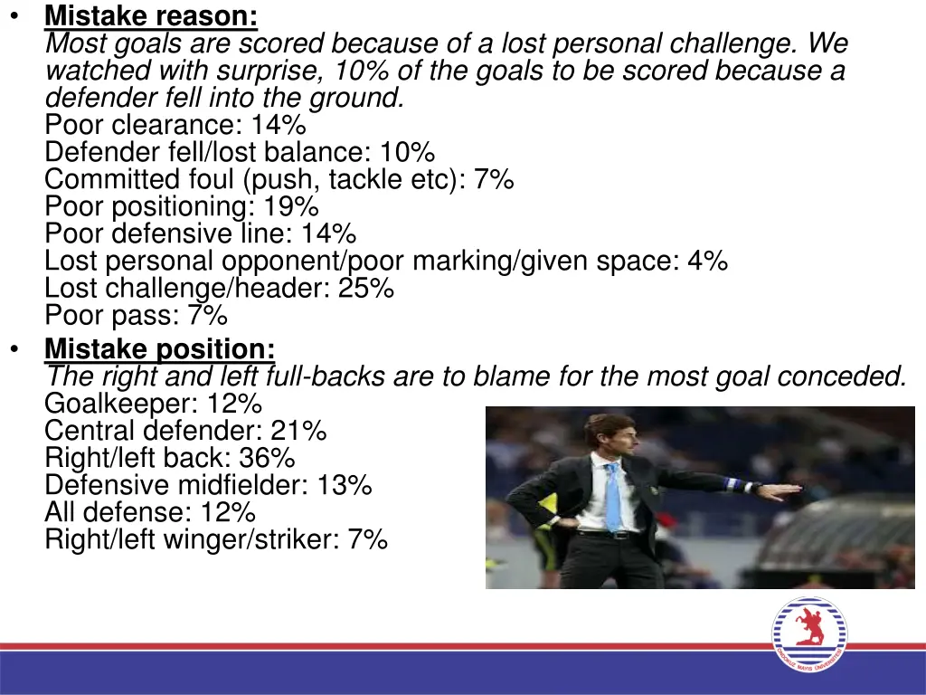 mistake reason most goals are scored because