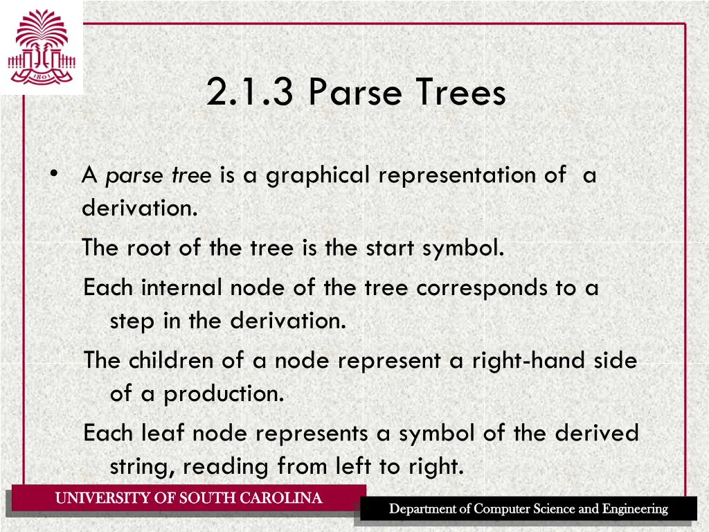 2 1 3 parse trees