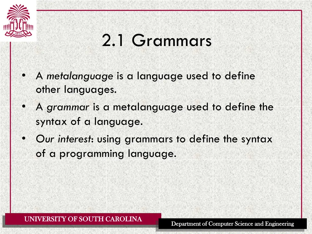 2 1 grammars