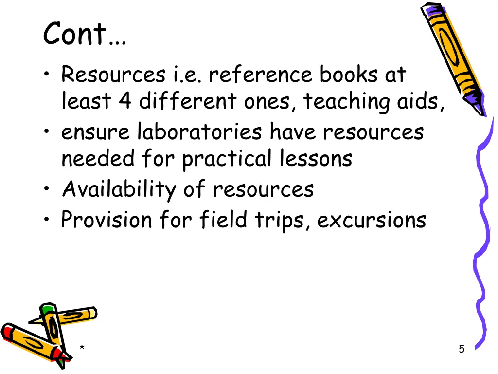 cont resources i e reference books at least
