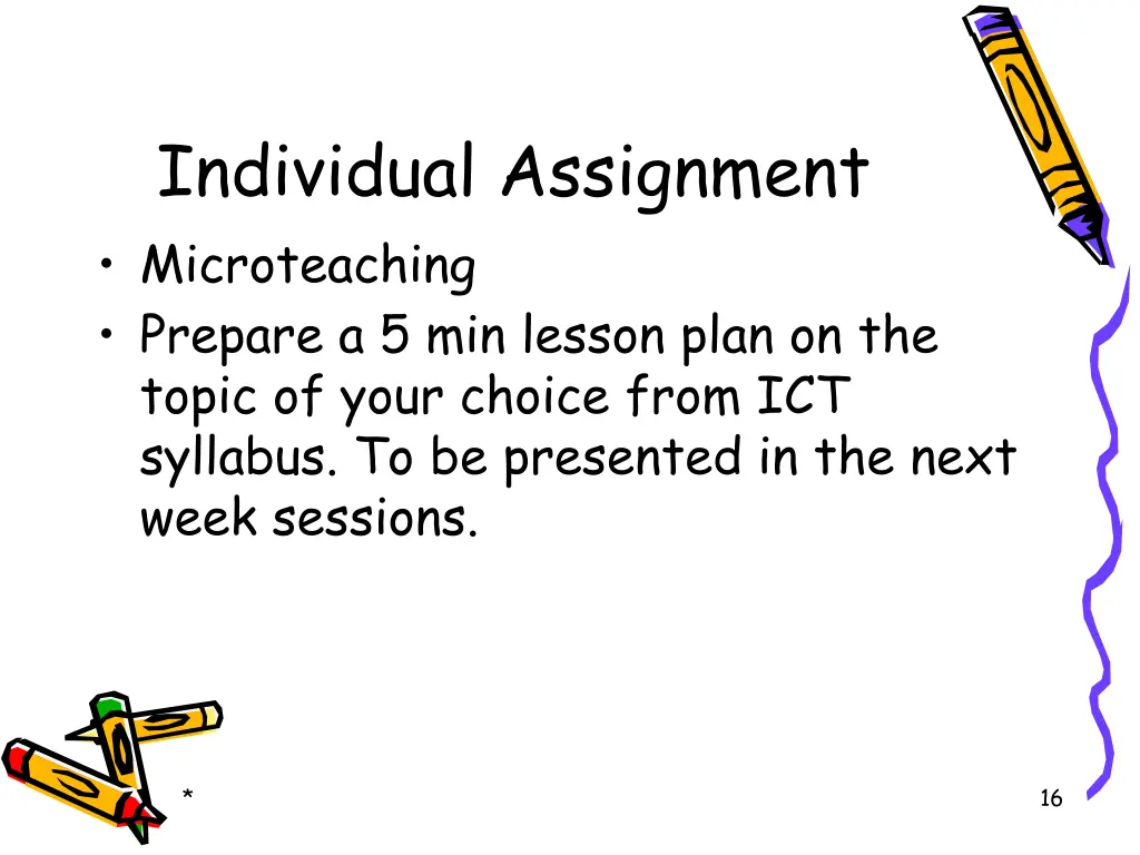 individual assignment microteaching prepare