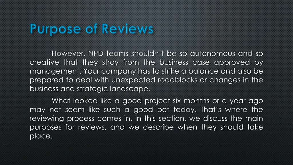 however npd teams shouldn t be so autonomous