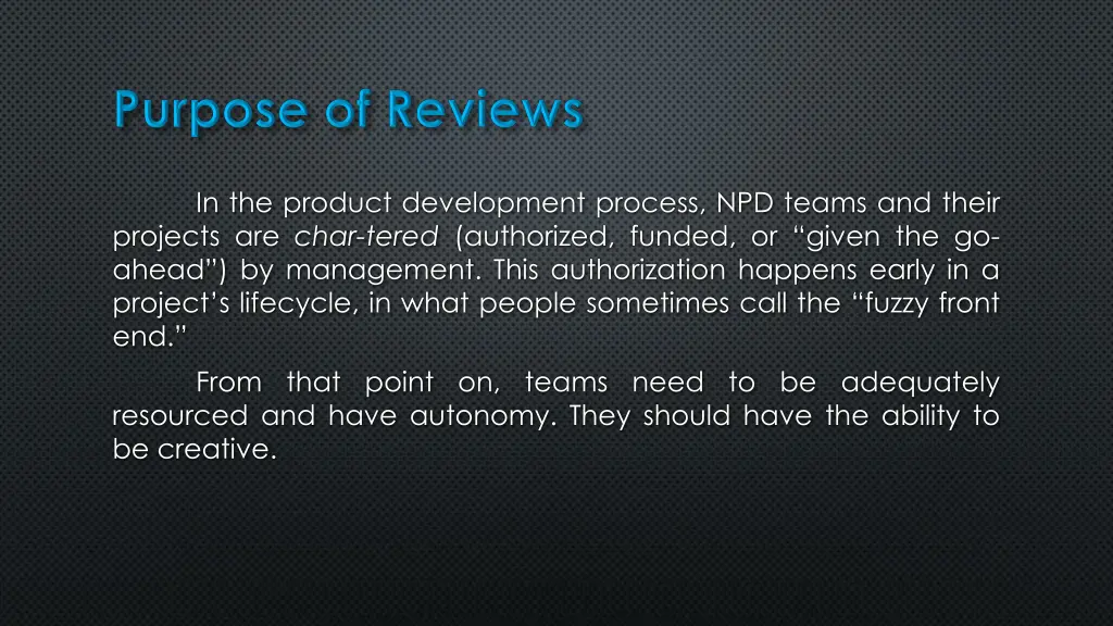 in the product development process npd teams