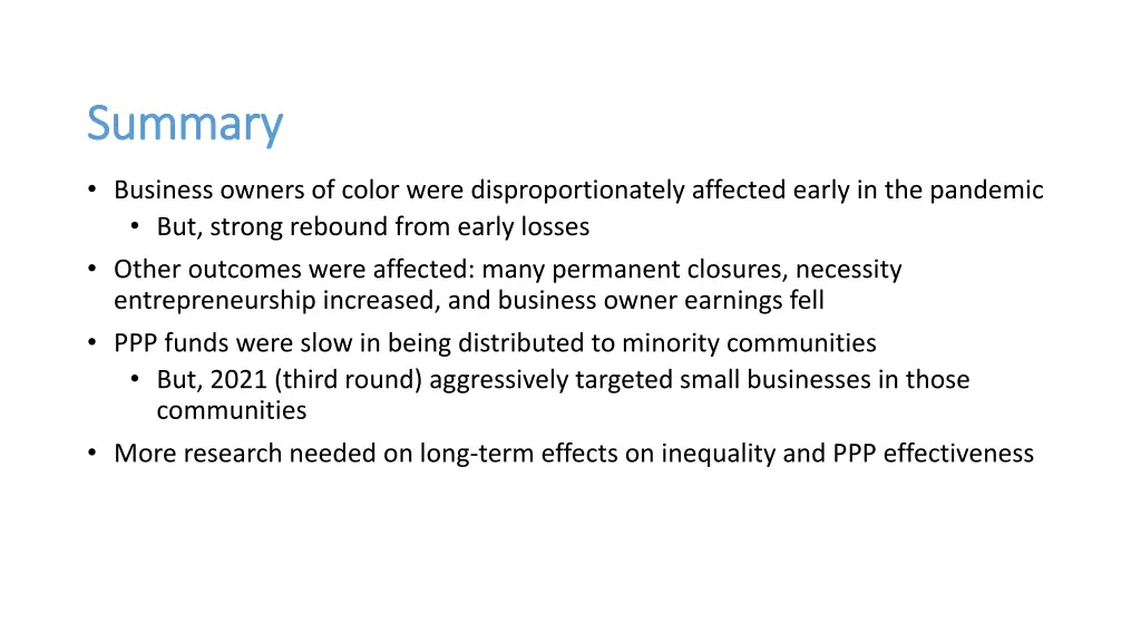 summary summary