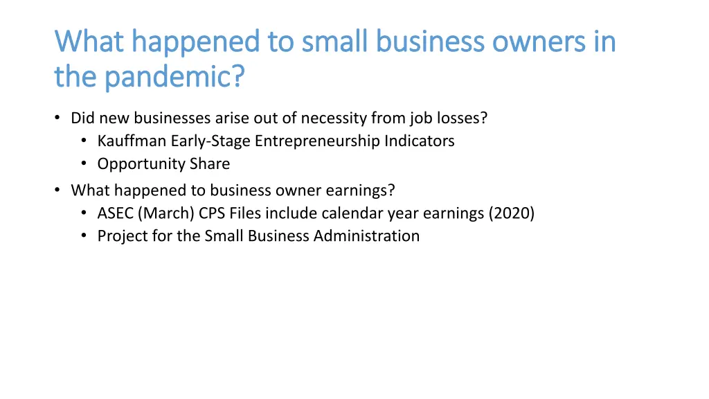 what happened to small business owners in what