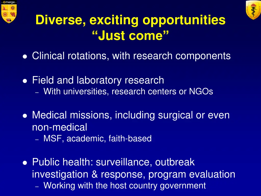 diverse exciting opportunities just come