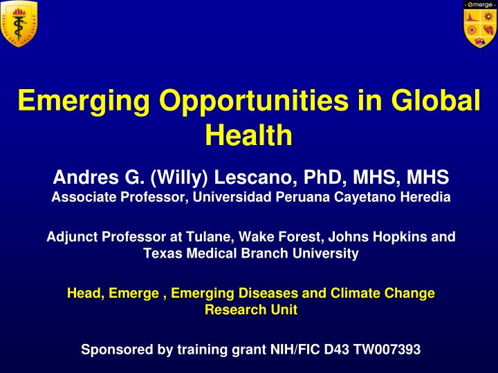 emerging opportunities in global health
