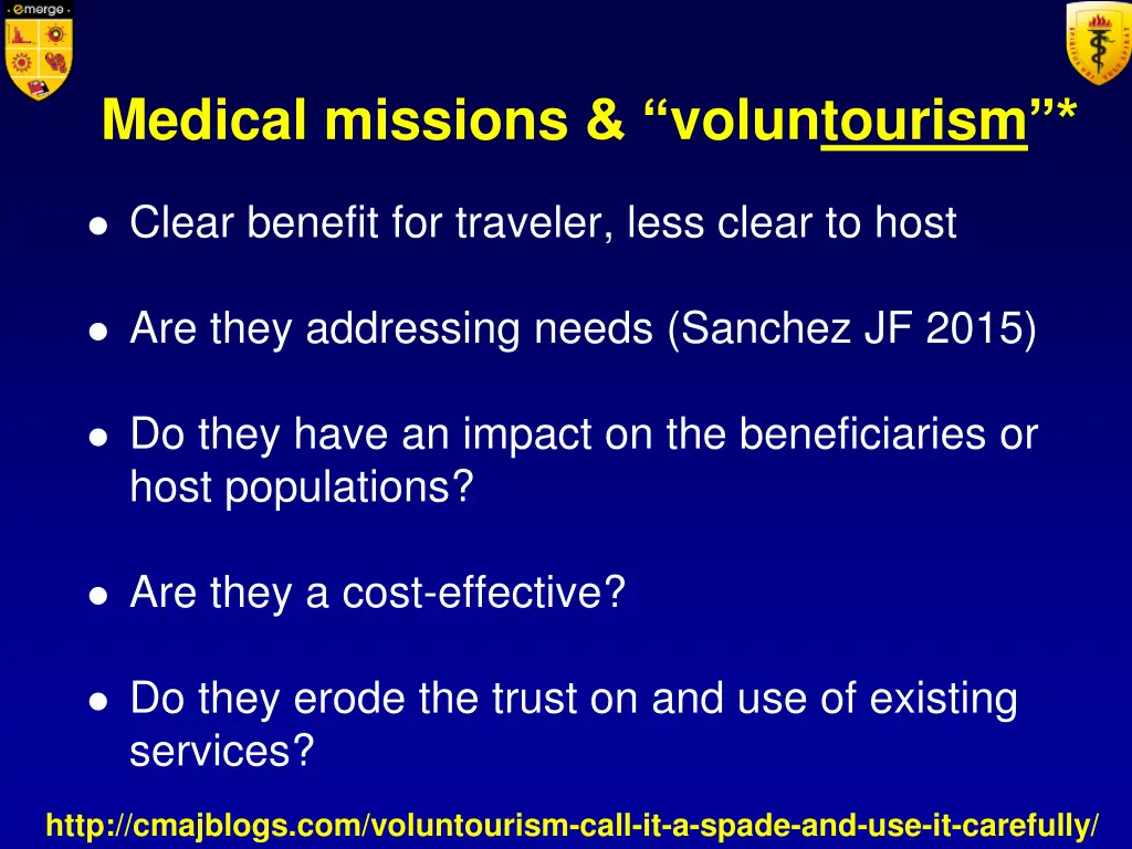 medical missions voluntourism