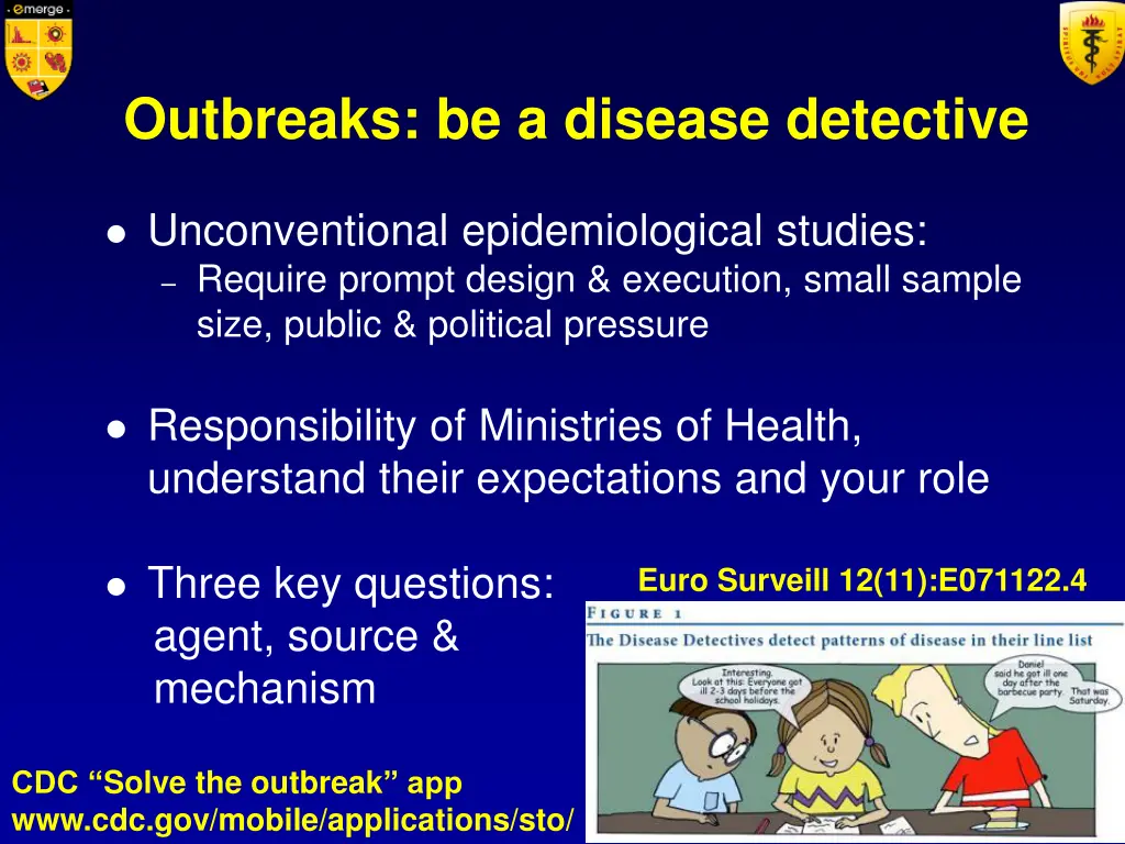 outbreaks be a disease detective