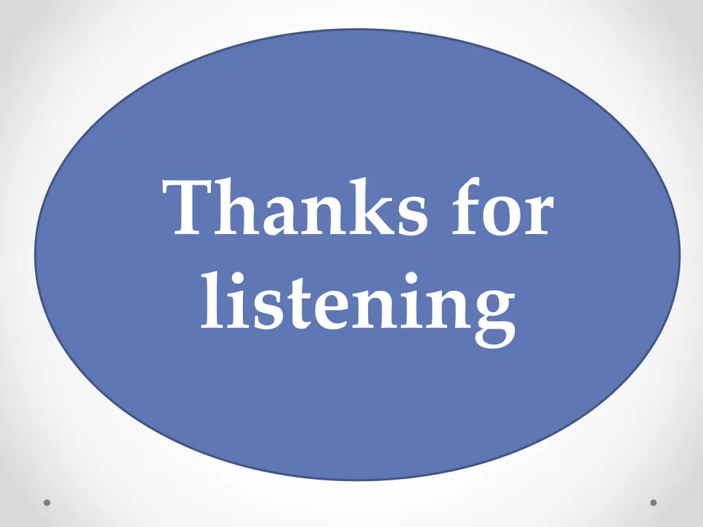 thanks for listening