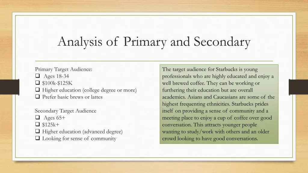 analysis of primary and secondary