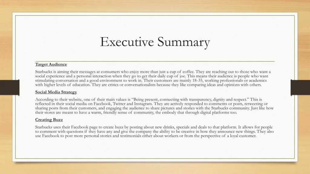 executive summary 1