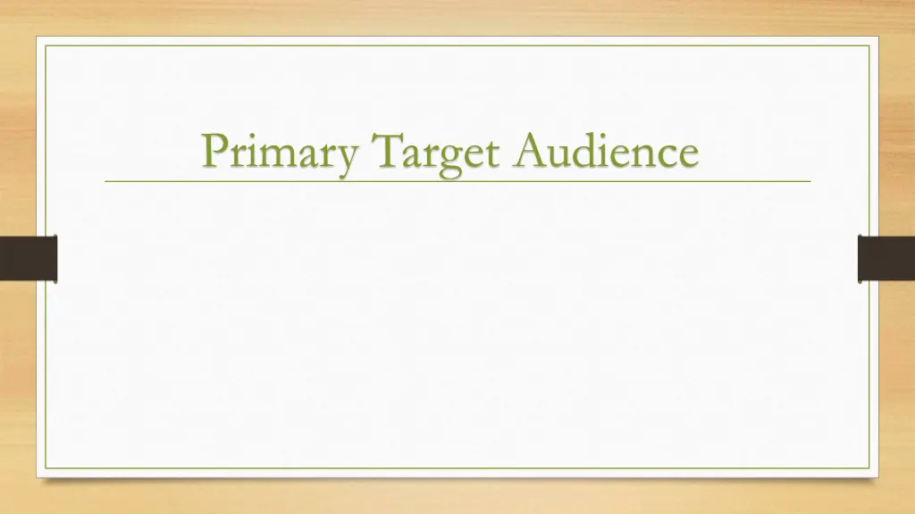 primary target audience