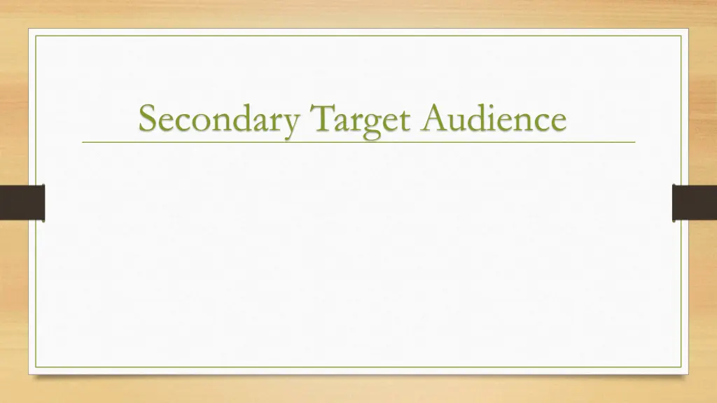 secondary target audience