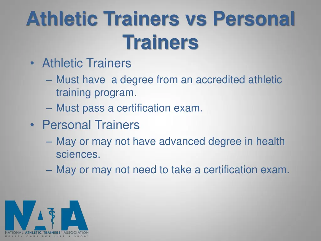 athletic trainers vs personal trainers athletic 1