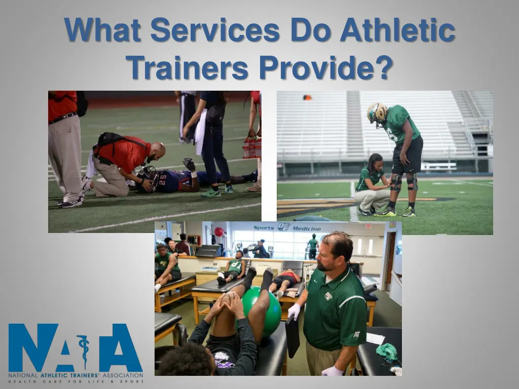 what services do athletic trainers provide