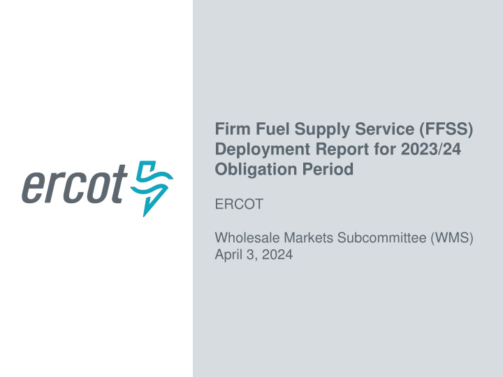 firm fuel supply service ffss deployment report
