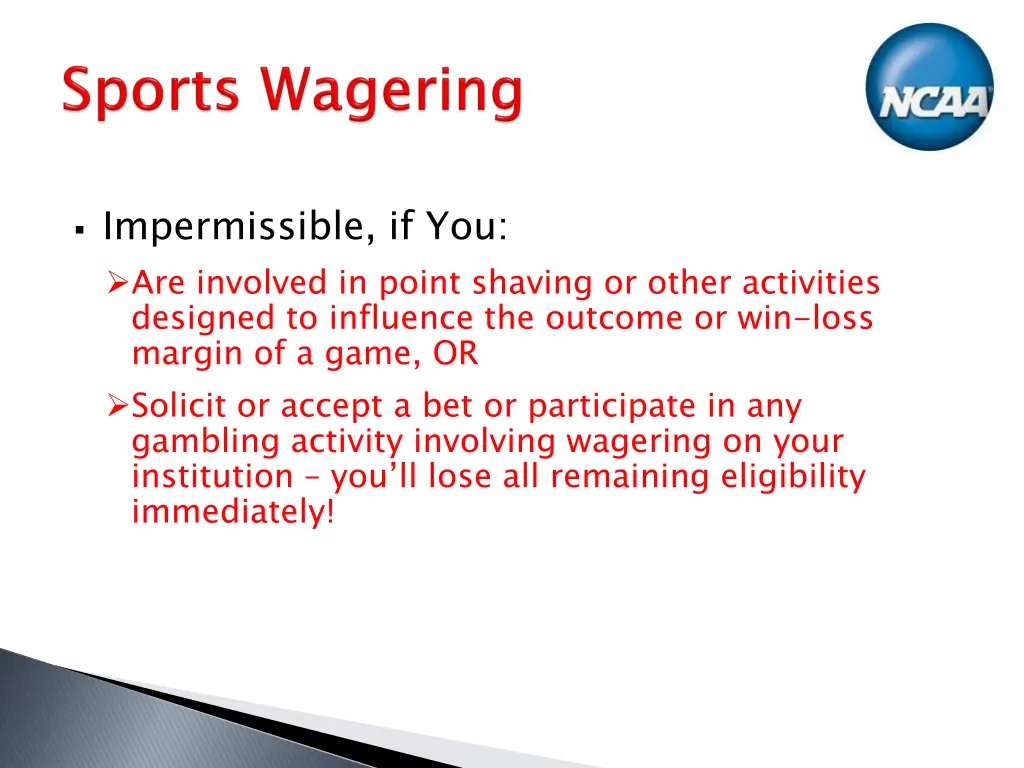 impermissible if you are involved in point