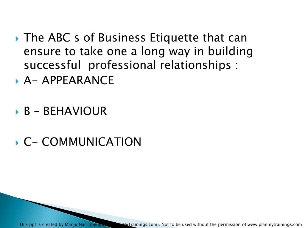 the abc s of business etiquette that can ensure