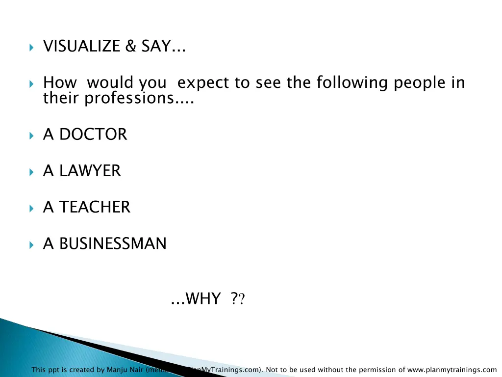 visualize say
