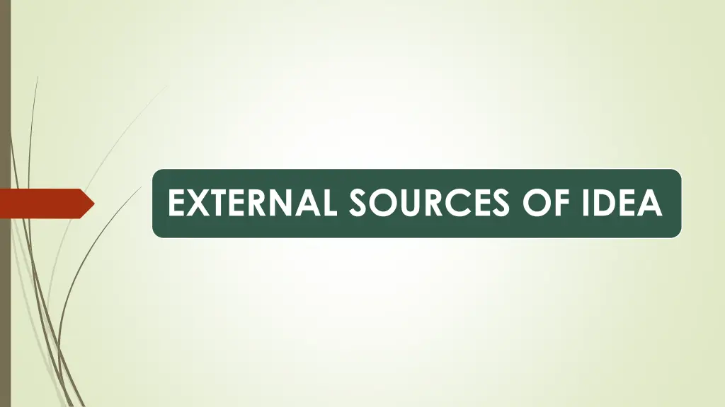 external sources of idea