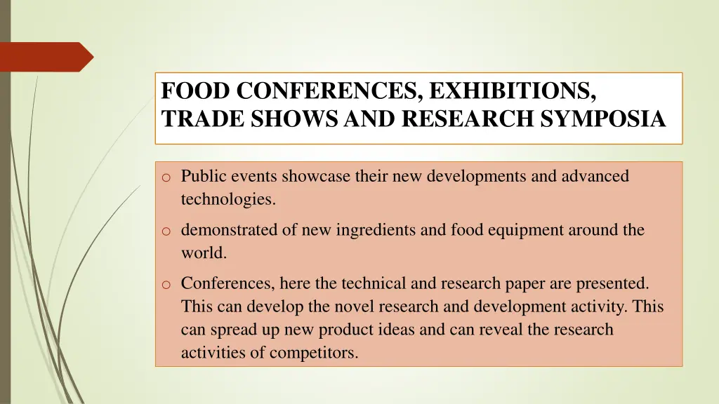 food conferences exhibitions trade shows